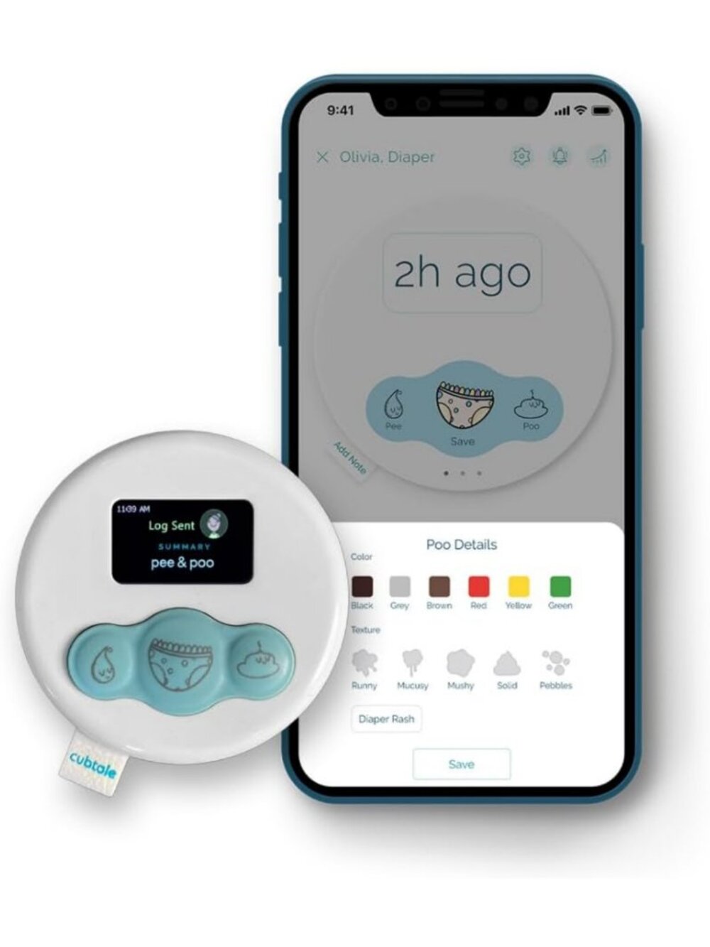 Smart Baby Care Tracker - One-Press Diaper Logger with Reminders & Support